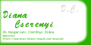 diana cserenyi business card
